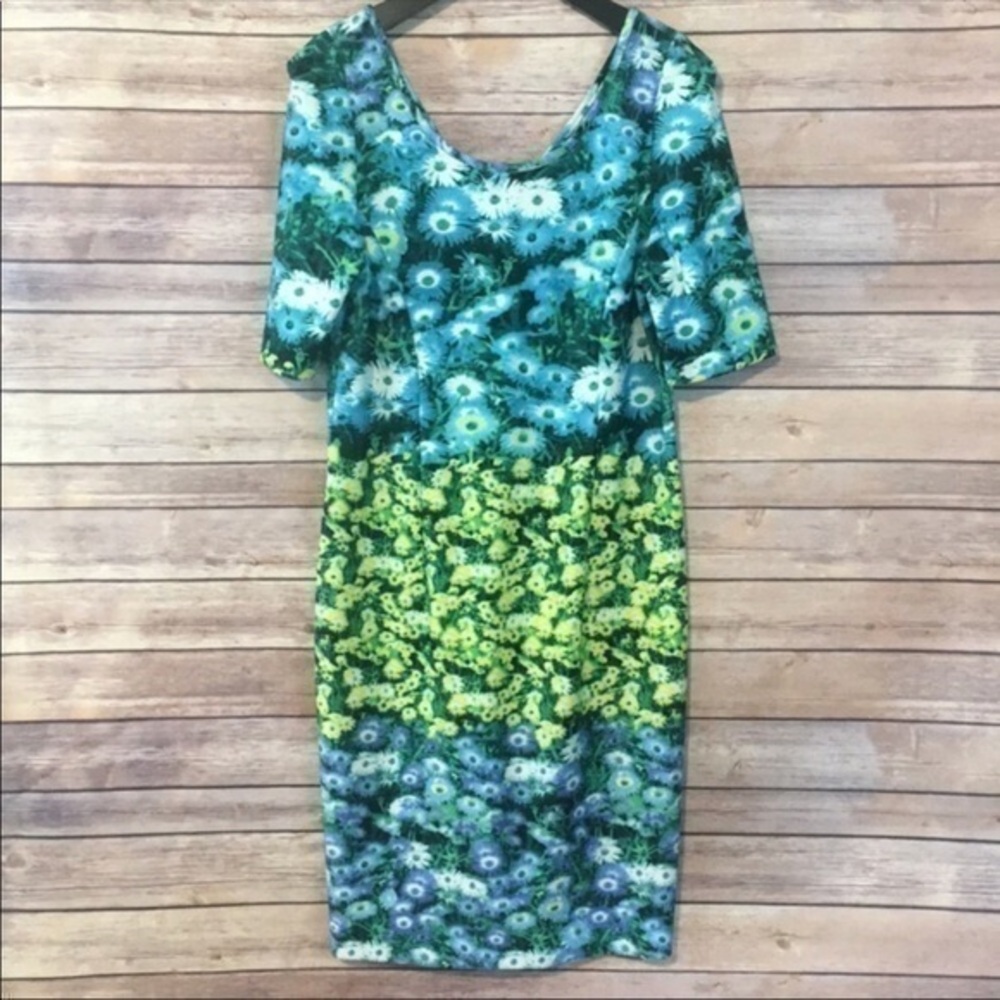 Gabby Skye Dress Bodycon Wild Flowers Print